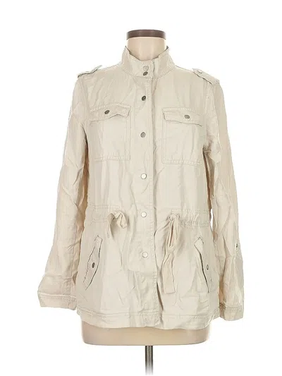 Pre-owned Ann Taylor Loft Jacket In White