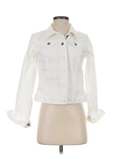 Pre-owned Ann Taylor Loft Jacket In White