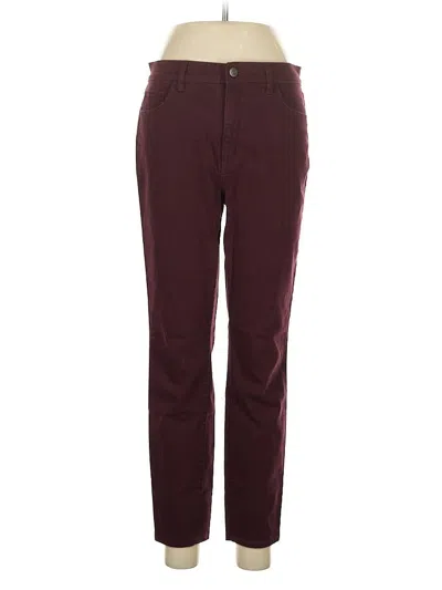 Pre-owned Ann Taylor Loft Jeans In Burgundy
