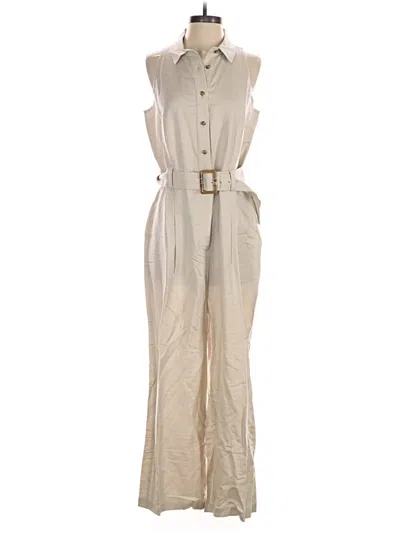 Pre-owned Ann Taylor Loft Jumpsuit In Ivory