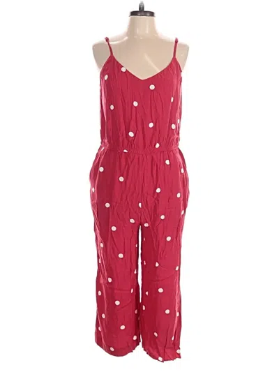 Pre-owned Ann Taylor Loft Jumpsuit In Red