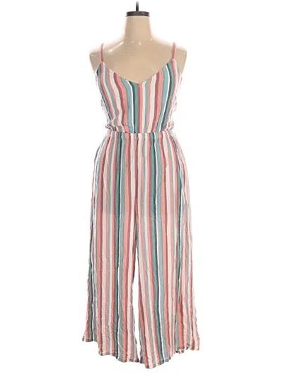 Pre-owned Ann Taylor Loft Jumpsuit In White