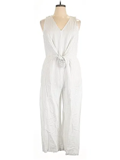 Pre-owned Ann Taylor Loft Jumpsuit In White
