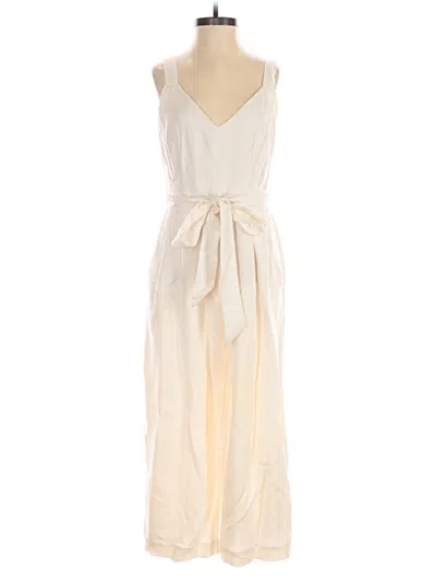 Pre-owned Ann Taylor Loft Jumpsuit In White