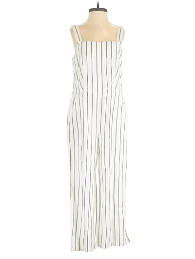 Pre-owned Ann Taylor Loft Jumpsuit In White