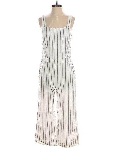 Pre-owned Ann Taylor Loft Jumpsuit In White