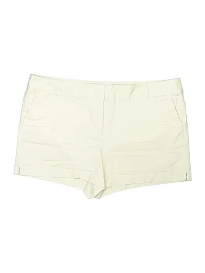 Pre-owned Ann Taylor Loft Khaki Shorts In Ivory