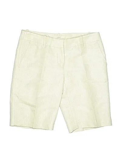 Pre-owned Ann Taylor Loft Khaki Shorts In White