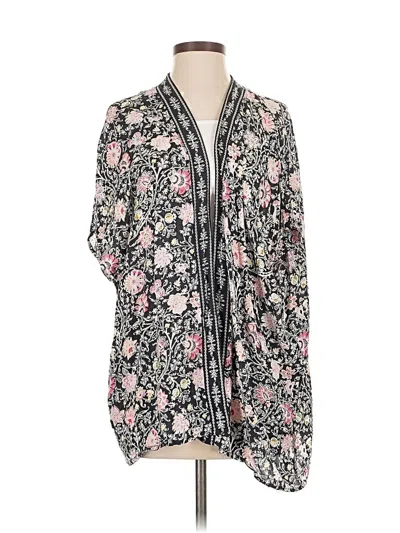 Pre-owned Ann Taylor Loft Kimono In Black