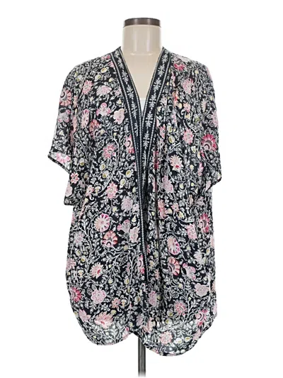 Pre-owned Ann Taylor Loft Kimono In Black