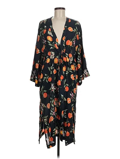 Pre-owned Ann Taylor Loft Kimono In Black