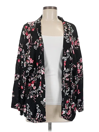 Pre-owned Ann Taylor Loft Kimono In Black