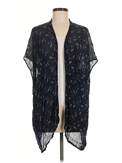 Pre-owned Ann Taylor Loft Kimono In Black