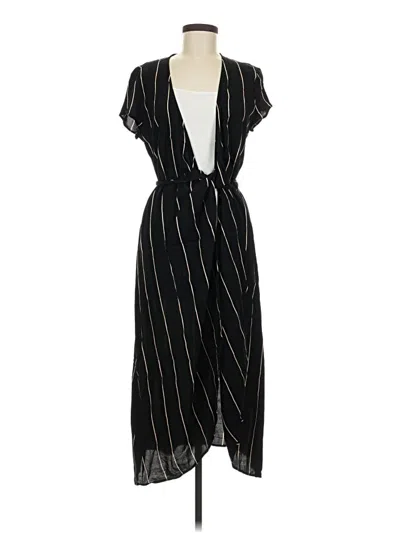 Pre-owned Ann Taylor Loft Kimono In Black