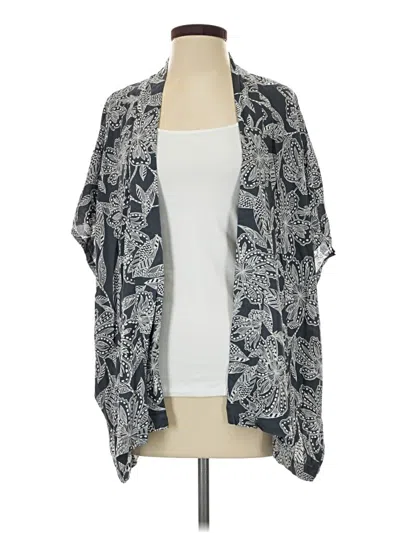 Pre-owned Ann Taylor Loft Kimono In Black