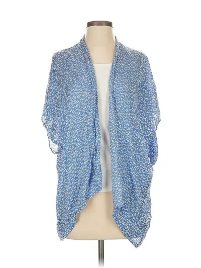 Pre-owned Ann Taylor Loft Kimono In Blue