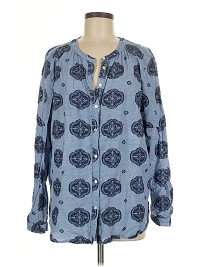 Pre-owned Ann Taylor Loft Kimono In Blue