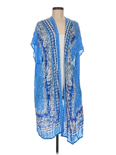 Pre-owned Ann Taylor Loft Kimono In Blue