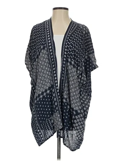 Pre-owned Ann Taylor Loft Kimono In Blue