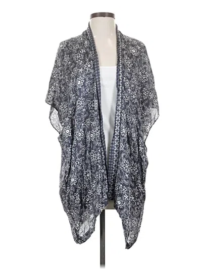 Pre-owned Ann Taylor Loft Kimono In Blue