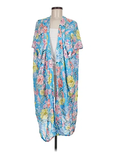 Pre-owned Ann Taylor Loft Kimono In Blue