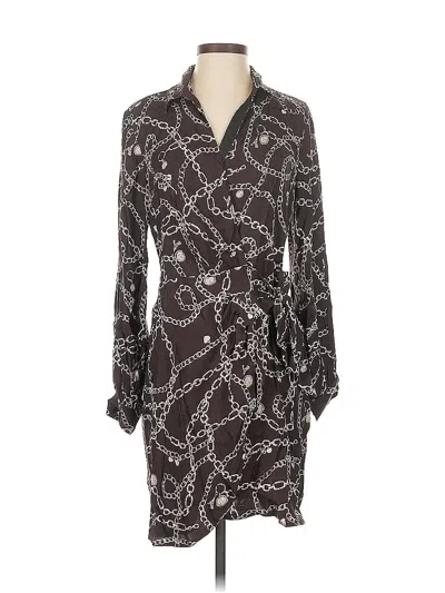 Pre-owned Ann Taylor Loft Kimono In Brown