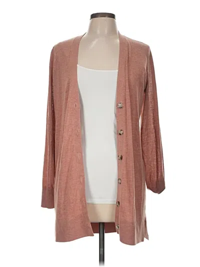 Pre-owned Ann Taylor Loft Kimono In Brown