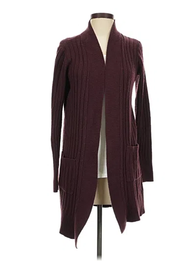 Pre-owned Ann Taylor Loft Kimono In Burgundy
