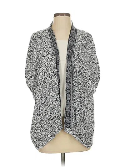 Pre-owned Ann Taylor Loft Kimono In Gray