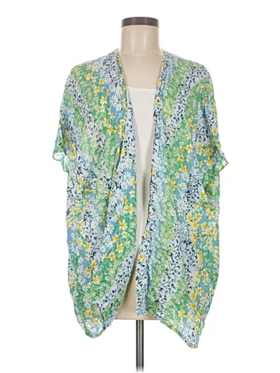 Pre-owned Ann Taylor Loft Kimono In Green