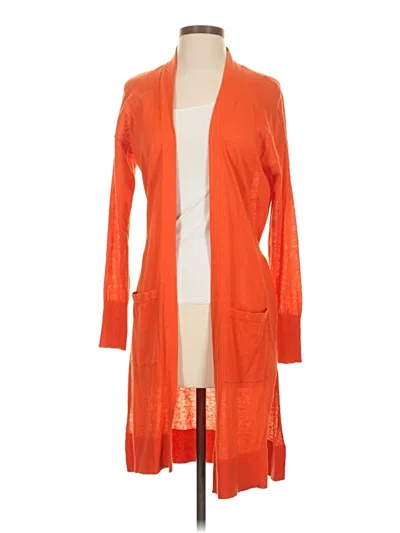 Pre-owned Ann Taylor Loft Kimono In Orange
