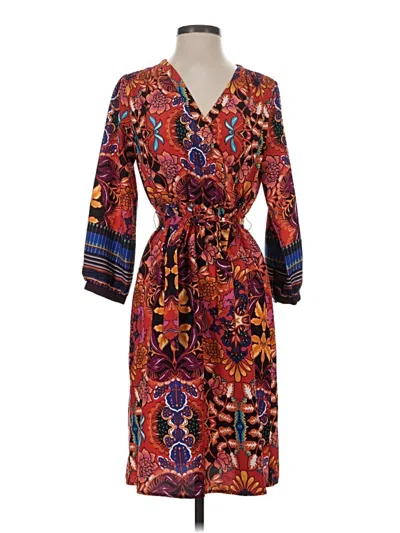 Pre-owned Ann Taylor Loft Kimono In Orange