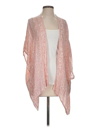 Pre-owned Ann Taylor Loft Kimono In Pink