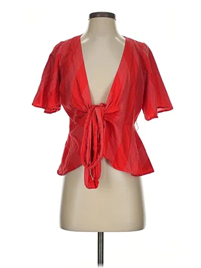 Pre-owned Ann Taylor Loft Kimono In Red