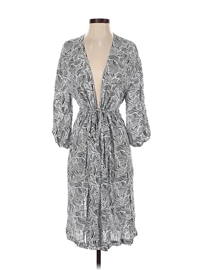 Pre-owned Ann Taylor Loft Kimono In Silver