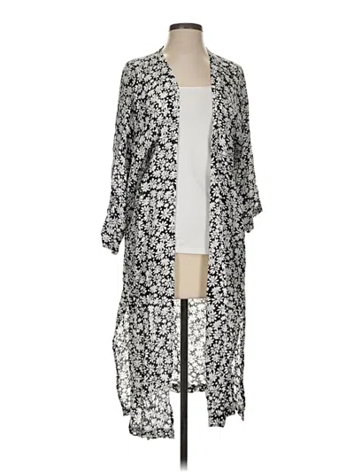 Pre-owned Ann Taylor Loft Kimono In Silver