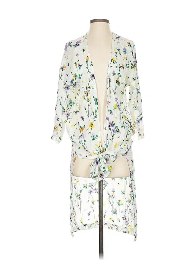 Pre-owned Ann Taylor Loft Kimono In White