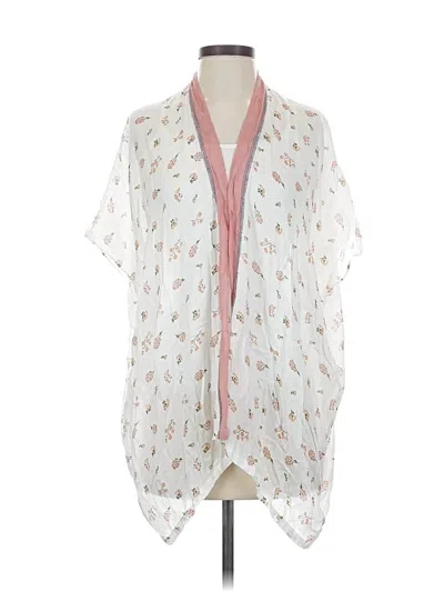 Pre-owned Ann Taylor Loft Kimono In White