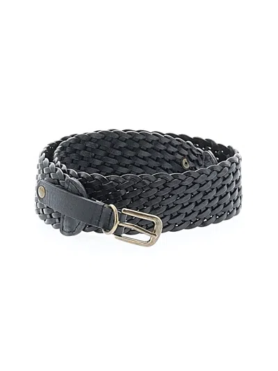 Pre-owned Ann Taylor Loft Leather Belt In Black