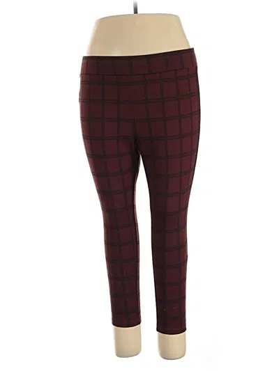 Pre-owned Ann Taylor Loft Leggings In Burgundy