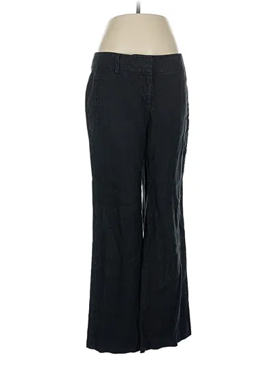 Pre-owned Ann Taylor Loft Linen Pants In Black