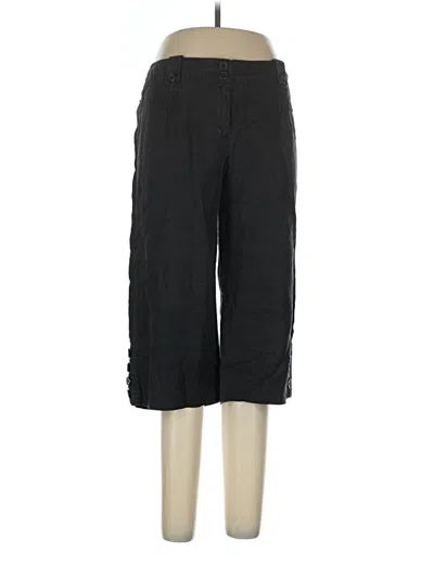 Pre-owned Ann Taylor Loft Linen Pants In Black