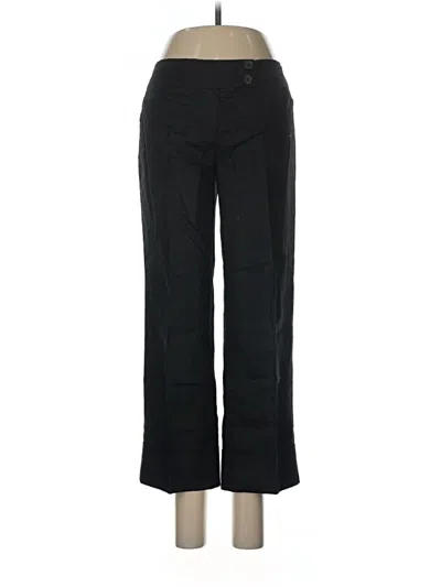 Pre-owned Ann Taylor Loft Linen Pants In Black