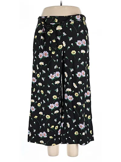 Pre-owned Ann Taylor Loft Linen Pants In Black