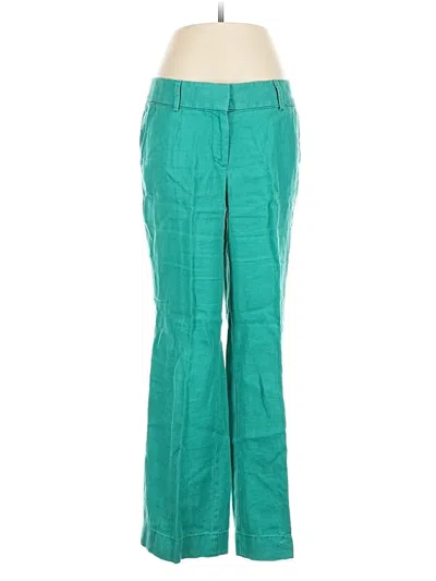 Pre-owned Ann Taylor Loft Linen Pants In Blue