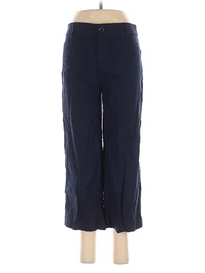Pre-owned Ann Taylor Loft Linen Pants In Blue