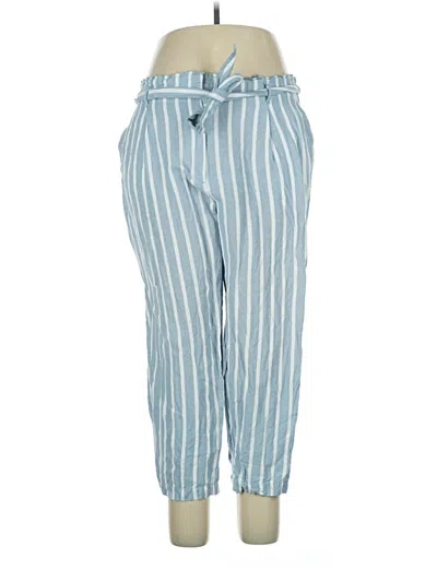 Pre-owned Ann Taylor Loft Linen Pants In Blue