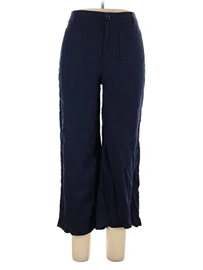 Pre-owned Ann Taylor Loft Linen Pants In Blue