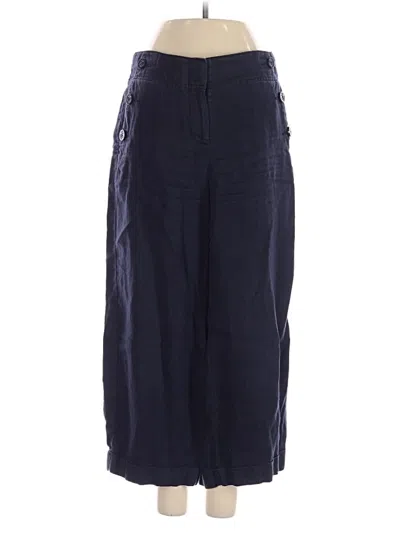 Pre-owned Ann Taylor Loft Linen Pants In Blue