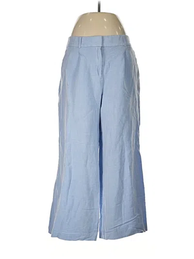 Pre-owned Ann Taylor Loft Linen Pants In Blue